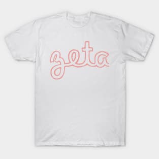 Zeta Cursive Greek Letter T-Shirt